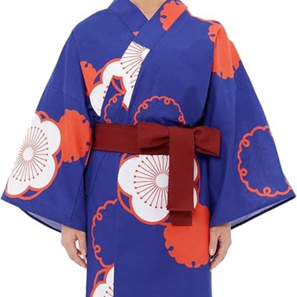 KOREMONO KIMONO Womens Ume Yukata (Standard), Lightweight Summer Robe, Size MW